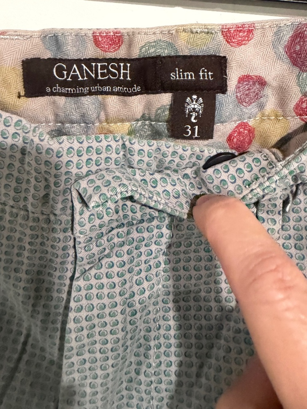 Slim Fit Printed Chinos - Picture 3 of 6